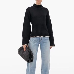 Khaite Colette Black Cashmere Sweater Small